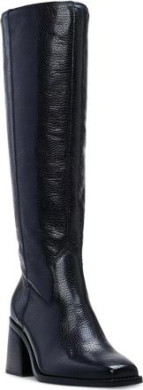 Vince Camuto Womens Vince Camuto Sangeti Boots Black Leather Wide Calf Knee High HAWK1591