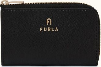 Furla Camelia Astuccio Portachiavi Nero Nero Pelle Stampata Donna