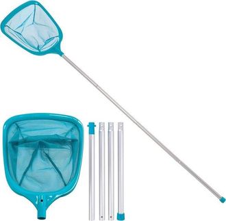 No Brand Red Skimmer De 150 Cm Para Piscinas Con Mango, Red De Limpieza De Hojas De Piscina, Red Skimmer De Malla Fina Con 4 Mangos De Aluminio Para Limpiar Pi