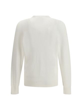 Brunello Cucinelli Mens Ribbed Cardigan Panama+nebbia Cotton Sweater
