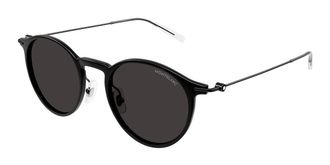 Montblanc MB0097S Asian Fit 009 Mens Sunglasses Black Size 50