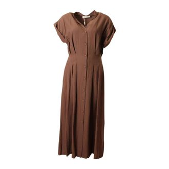 Am&eacute;lie & Am&eacute;lie Bradfort Jurk - Dames - Shirt Kleedjes - Bruin - M - Kleedjes