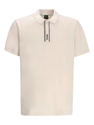 BOSS Poloshirt met logo - Beige