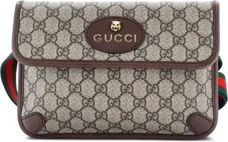 Gucci Neo Vintage Flap GG Coated Canvas belt bag - Marrone