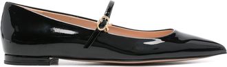 Gianvito Rossi Womens Ribbon Jane - Black Leather - Size EU 38