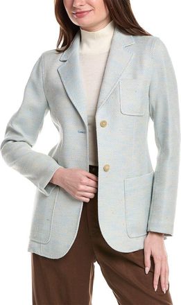 Lafayette 148 New York Three Pocket Silk-Blend Blazer