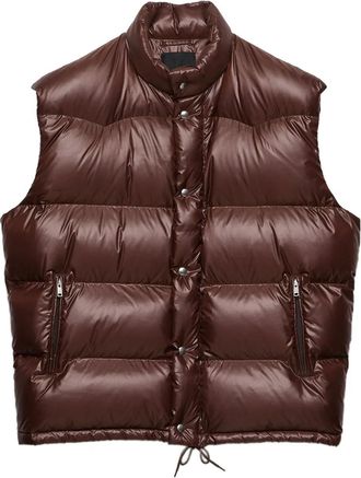 Prada Gilet trapuntato - Marrone