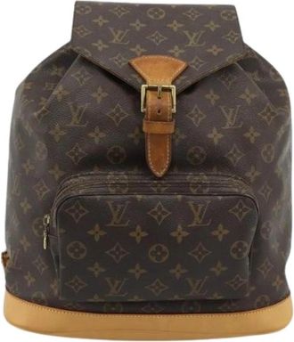 Louis Vuitton Pre-owned Vintage Rugzak - Dames - Vintage Rugzakken - Bruin - ONE Size - Leer - Vintage