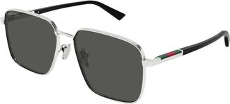 Gucci Gg 1965Sk Zonnebril - Heren - Zonnebrillen - Grijs - 55 MM - Accessoires