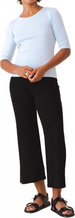 PRAIRIE UNDERGROUND Rib Nack Flared Pant In Black