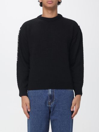Paura Maglia girocollo in misto lana e alpaca con cuciture a contrasto