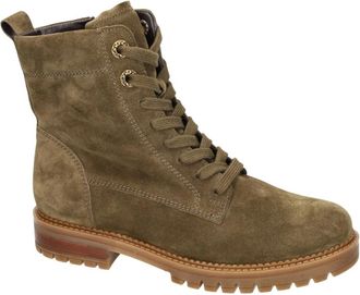 Gabor Dreamvelour Veterboot - Dames - Schoenen - Groen - Maat: 37 1/2 EU Leer