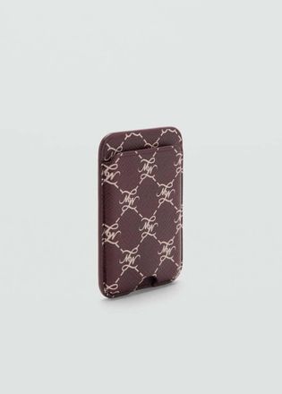 Mango Portacarte per cellulare con logo stampato bordeaux - Donna - Taglia unica - MANGO