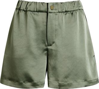 Varley Sarka High Rise Satin Shorts - Sage - S (UK8-10 / S)