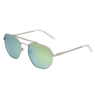 Sixty One Sunglasses Stockton Polarized Sunglasses in Silver/yellow-Green at Nordstrom