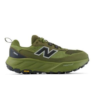 New Balance Uomo Hierro Trek in Verde, Pelle Scamosciata/Rete, Taglia 40.5
