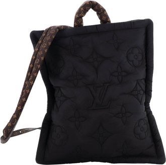 Louis Vuitton Black Monogram Quilted Econyl Nylon Pillow Backpack