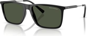 A|X Armani Exchange Polarized Green Square Mens Sunglasses AX4160SF 81582J 57