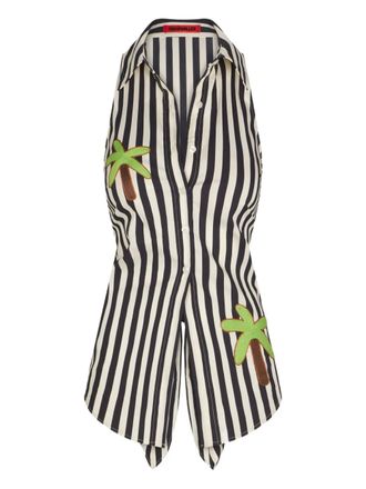 Simon Miller Loch palm-tree top - women - Cotton/Nylon/Spandex/Elastane - M - White