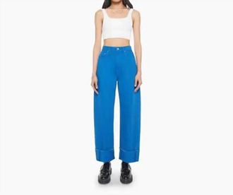 Mother Half Pipe Cuff Pant In Mikonos