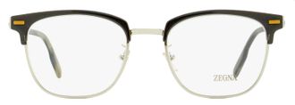 Ermenegildo Zegna EZ5250-H Metal-Acetate Browline Eyeglasses - Gray