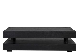 Richmond Interiors Grosser Design Salontisch Oakura aus schwarz gebeizter Eiche, 150 x 80 cm