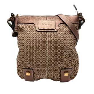 Loewe Pre-owned Cross Body Bags, female, Brown, Size: ONE SIZE Pre-owned Canvas Crossbody Bag