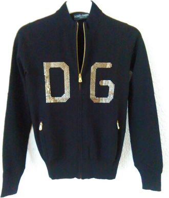 Dolce & Gabbana zip fronted cardigan with DG logo