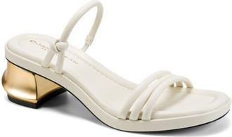 DKNY Tafeta Slide Sandal in Ivory at Nordstrom, Size 8.5
