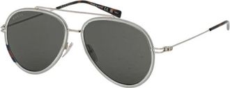 Gucci Zonnebrillen - Heren - Zonnebrillen - Grijs - 56 MM - Accessoires