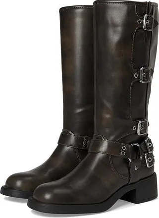 Madden Girl Clarraa Womens Boots Dark Brown Distressed : 8.5 M, Synthetic