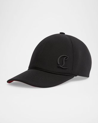Christian Louboutin Mens Mooncrest Canvas Baseball Cap