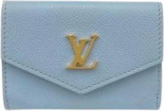 Louis Vuitton Pre-owned Vintage Leren Portemonnee - Dames - Vintage Accessoires - Blauw - ONE Size - Leer - Vintage