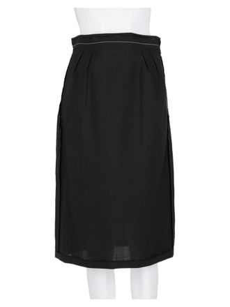 Maison Margiela Knee-Length Skirt With Subtle Pleats And Side Pockets