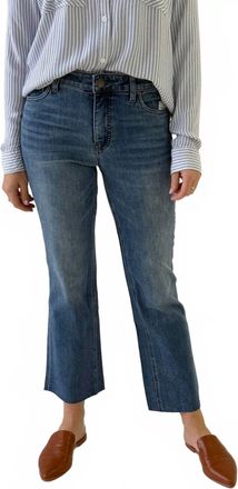 Kut from the Kloth Kelsey High Rise Fab Ab Ankle Flare Jeans In Brace Wash