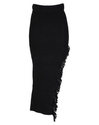 8 by YOOX MERINO BLEND KNIT SKIRT WITH FRILLS