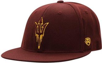 Top of the World Mens Top of the World Maroon Arizona State Sun Devils Team Color Fitted Hat at Nordstrom, Size 7 1/8