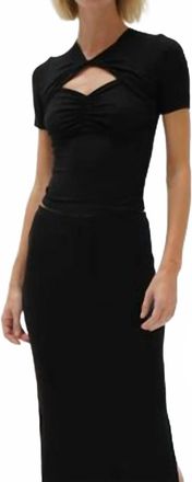 LnA Linus Ribbed Top In Black