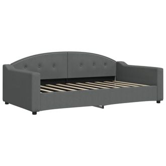 vidaXL Sof&aacute; Cama De Tela Gris Oscuro 100x190 Cm Vidaxl