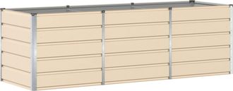 vidaXL Jardinera Marfil 240 X 80 X 75 Cm Acero Vidaxl