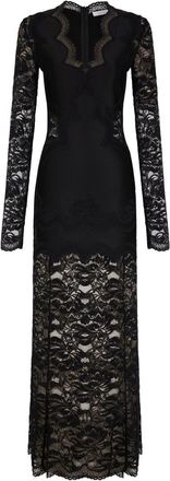 Paco Rabanne Long Black Lace Dress