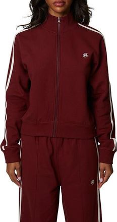 Good For Nothing Emblem Sport Tracksuit Jacket in Burgundy at Nordstrom, Size X-Small Uk