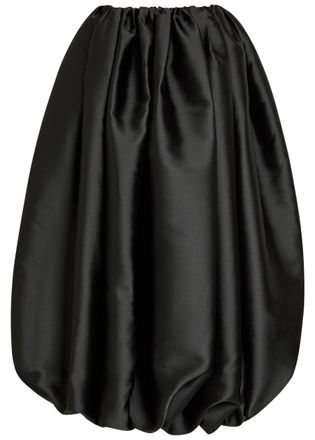 Calvin Klein Yael Gathered Satin-crepe Maxi Skirt - Black - 44 (UK12 / M)