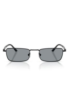 Persol 54mm Rectangular Sunglasses in Black /Grey at Nordstrom