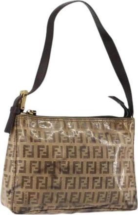Fendi Pre-owned Canvas Schoudertas - Dames - Vintage Schoudertas - Bruin - ONE Size - Vintage