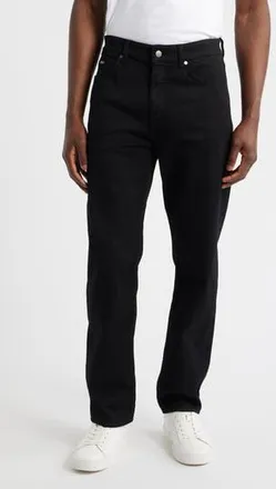BOSS Ogden Straight Leg Jeans in Black at Nordstrom Rack, Size 33 X 32