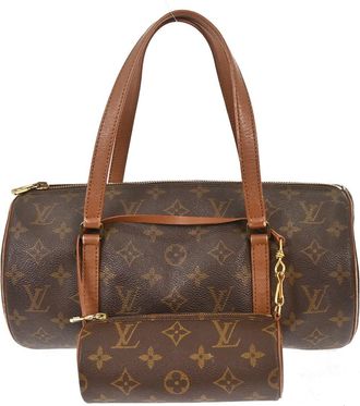 Louis Vuitton Papillon Handbag Monogram Canvas Brown Canvas Handbag (Pre-Owned)