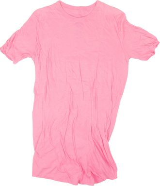 Rick Owens Pop Pink Double Cotton Short Sleeve T-Shirt