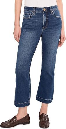 Kut from the Kloth Petite Kelsey High-rise Fab Ab Ankle Flare With Wide Hem Womens Jeans Cool : 12P 26, Cotton/Denim/Spandex