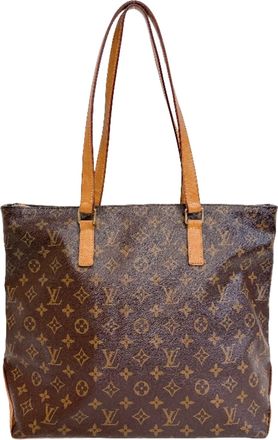 Louis Vuitton Brown Leather Tote Bag (Pre-Owned)